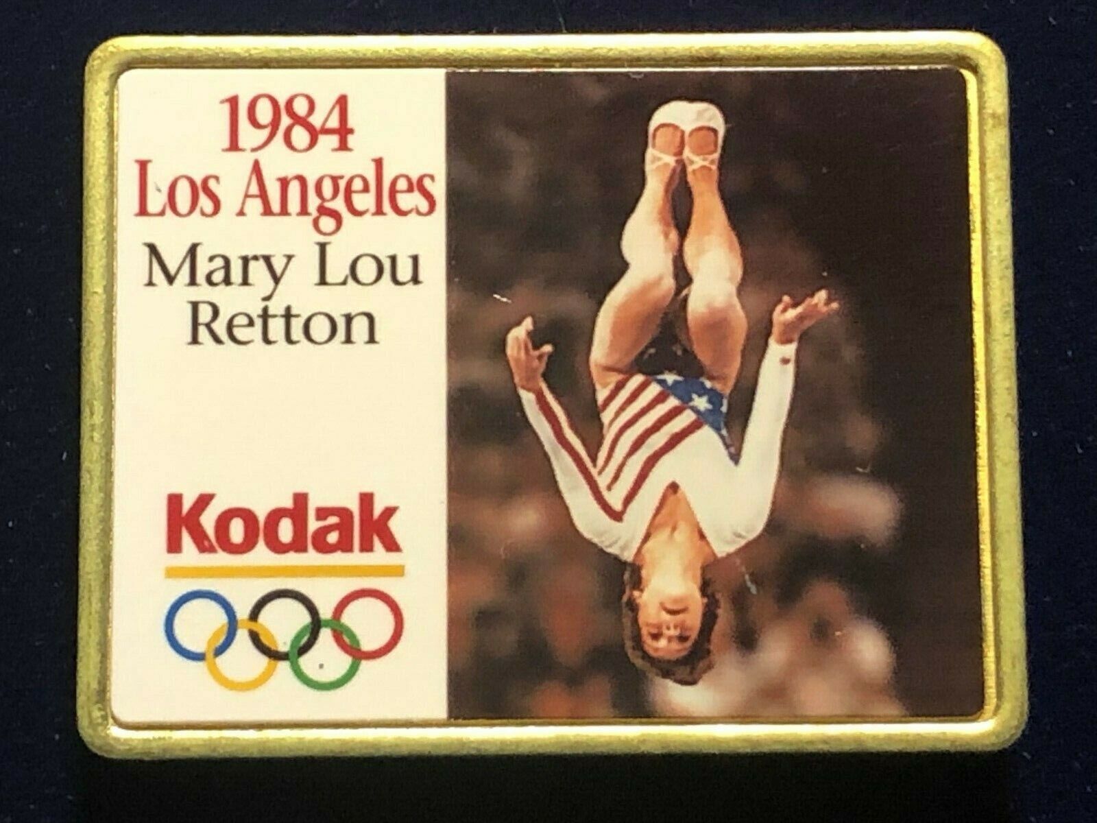 Vintage 1995 Kodak Lapel Hat Pin - 1984 Los Angeles Olympics Mary Lou Retton