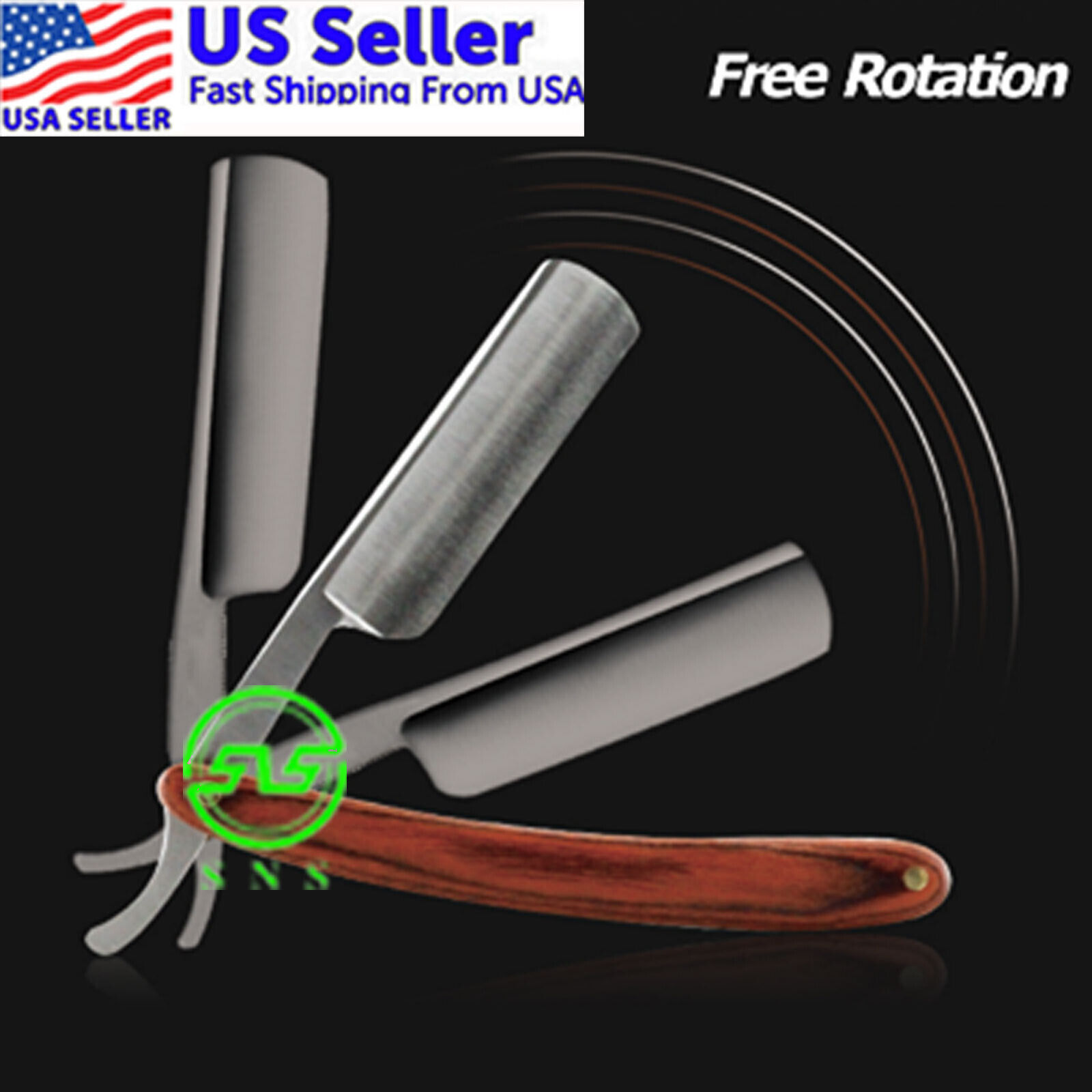 Straight Edge Steel Razor Folding Shaving Wood Handle Knife Barber Beard NEW