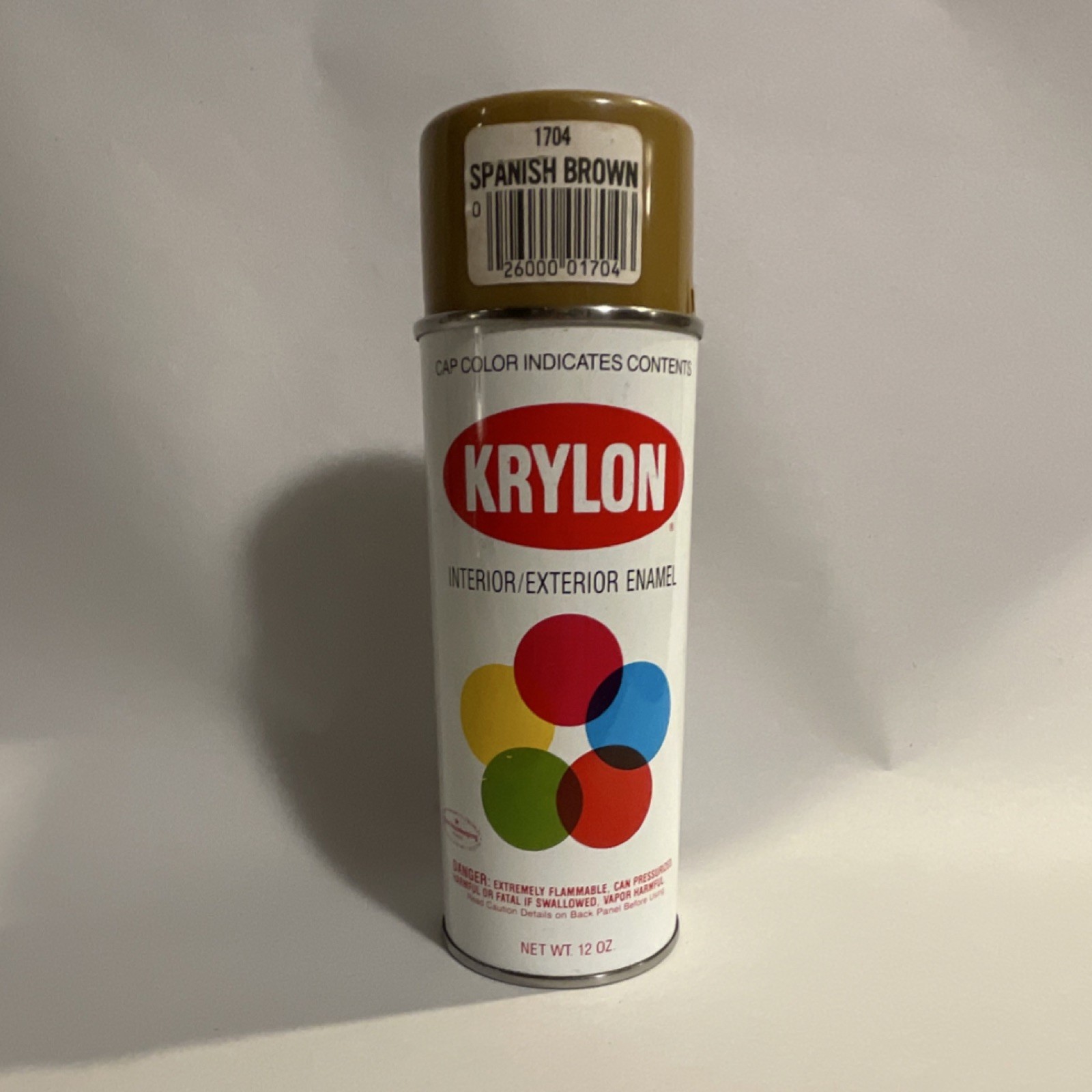 Vintage Krylon Paint Can Barcode Spanish Brown Super Rare Vintage Krylon Paint Can Barcode Spanish Brown Super Rare