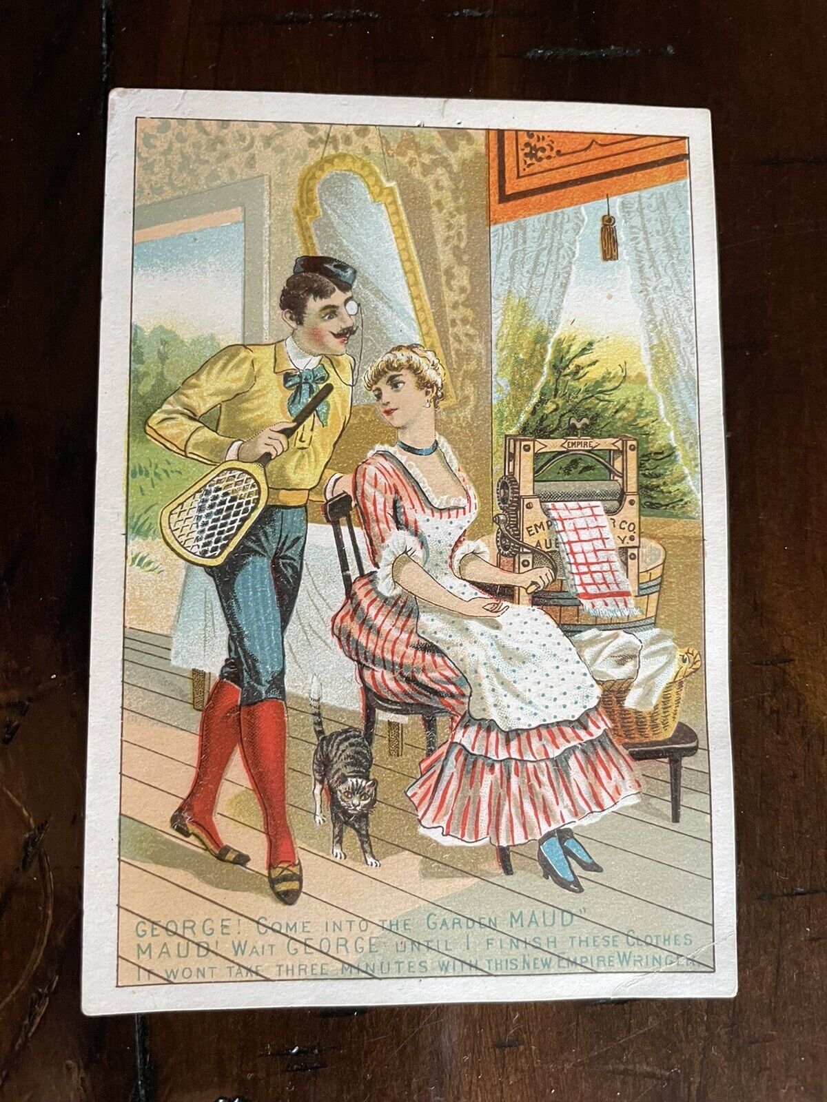 Empire Wringer - Victorian Trade Card 1890’s - Beautiful Color