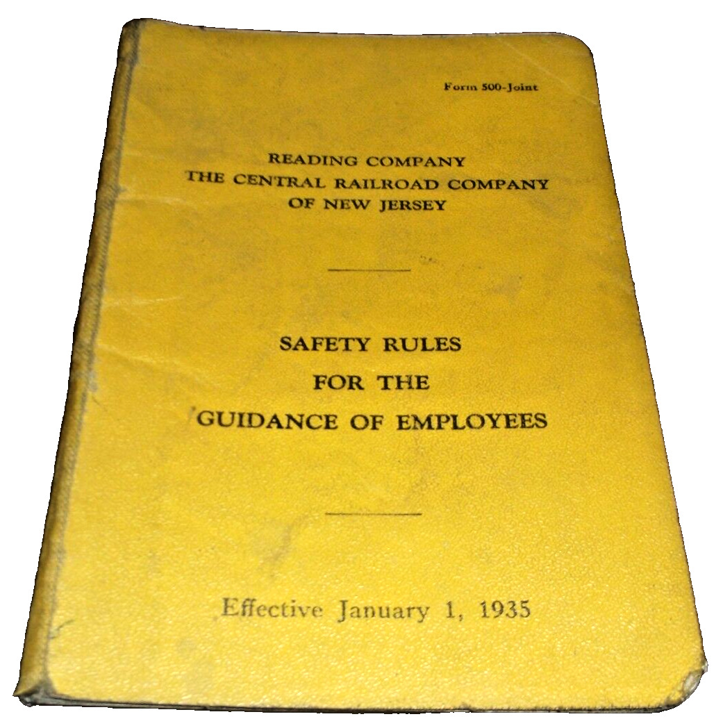 JANUARY 1935 READING COMPANY/CNJ SAFETY RULES FOR EMPLOYEES