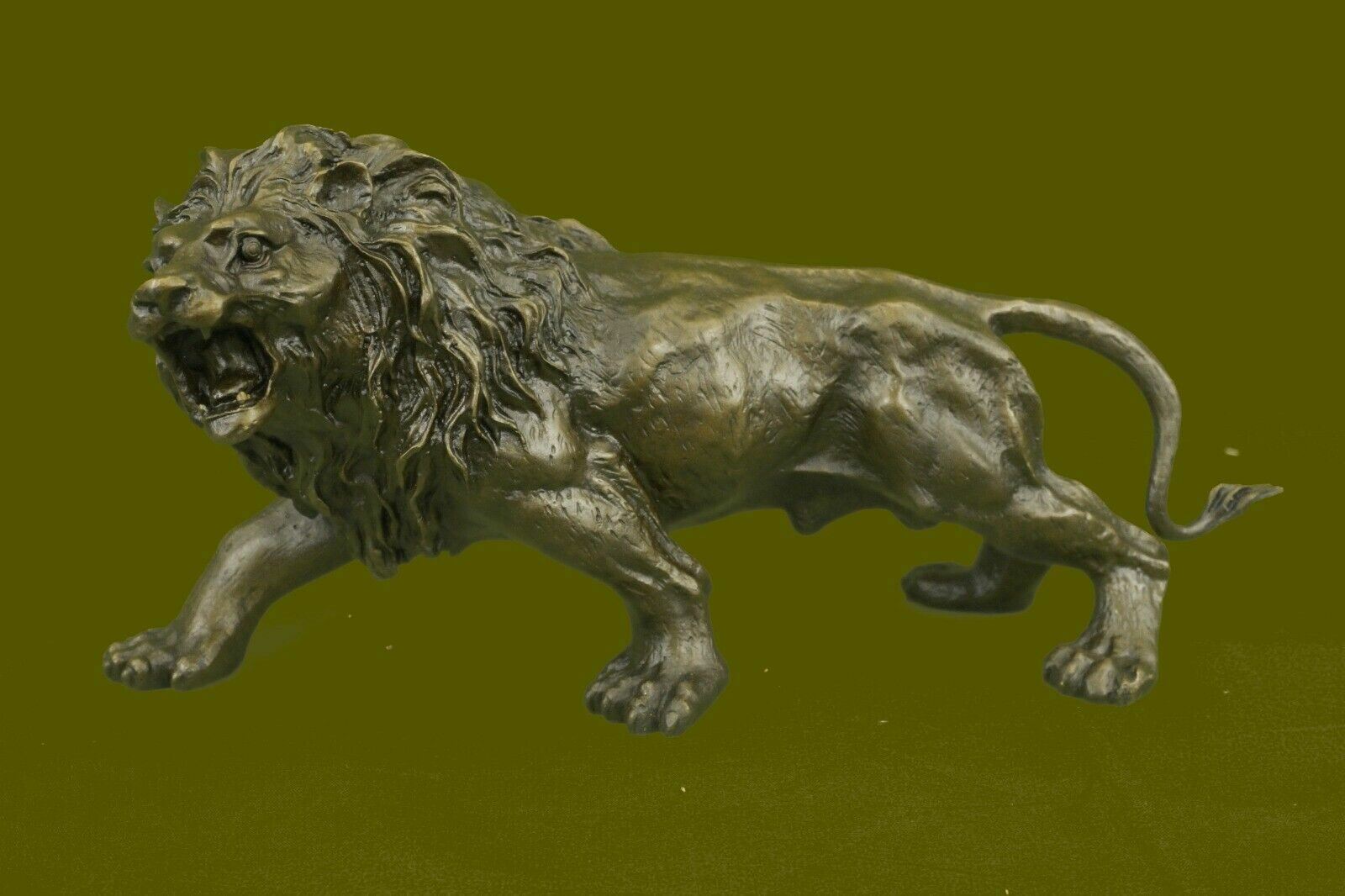 Handcrafted bronze sculpture SALE Deco Art Lion African Wildlife Cast Hot Decor