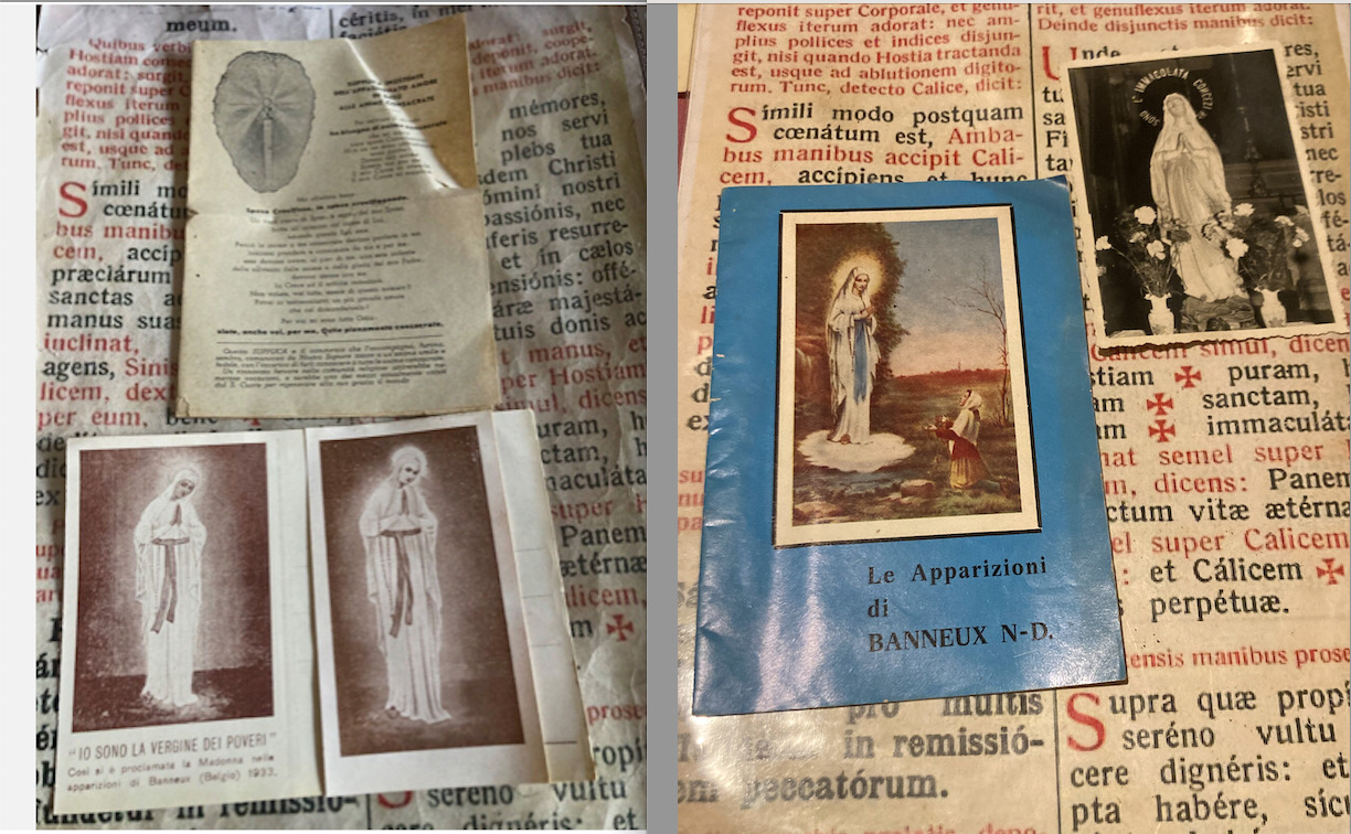 RARE LOT RELICS apparitions of the Madonna : with the passionate love of Jesus 
