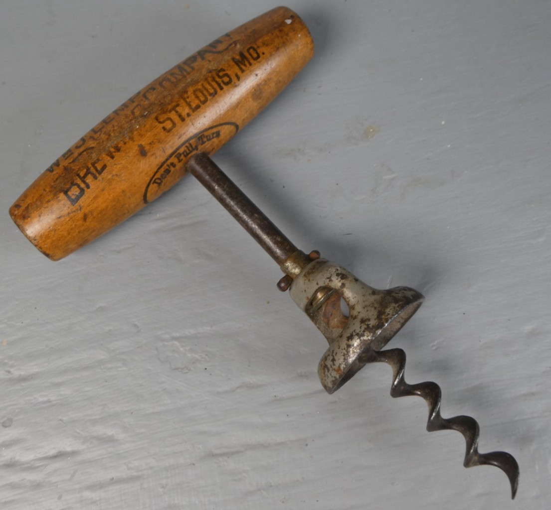 Antique Pre-Prohibition Wm. J. Lemp St. Louis Bell Corkscrew "Don't Pull, Turn" Antique Pre-Prohibition Wm. J. Lemp St. Louis Bell Corkscrew "Don't Pull, Turn"