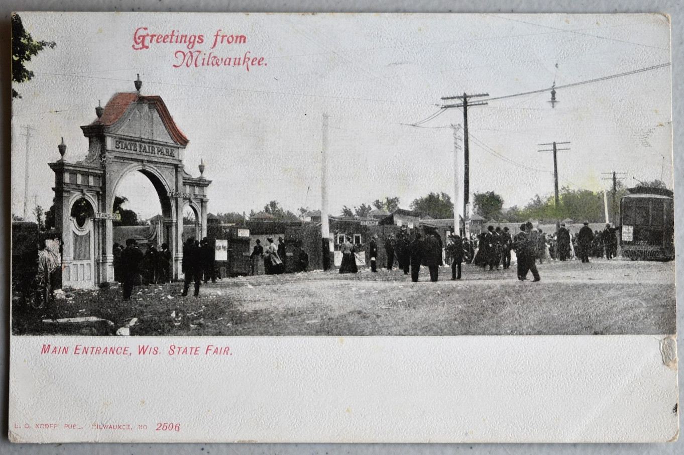 Main Entrance Wisconsin State Fair Milwaukee Circa 1908 Vintage WI Postcard Main Entrance Wisconsin State Fair Milwaukee Circa 1908 Vintage WI Postcard