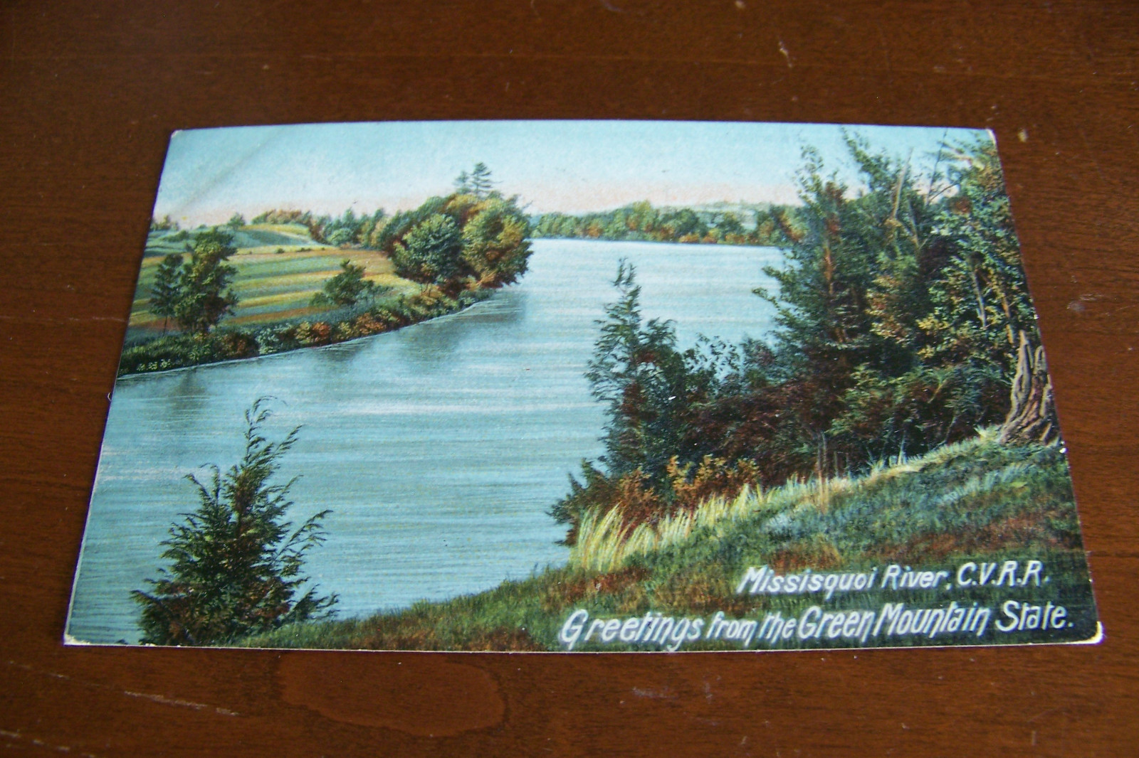 Rare Vintage Antique Postcard A1 Missisquoi River Greetings From Vermont 1905