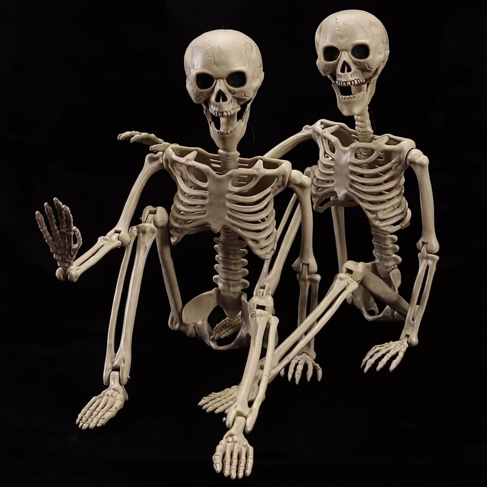 wymulot 2-Pack 40" Pose-N-Stay Large, 2 Pack 40 Inches Halloween Skeleton