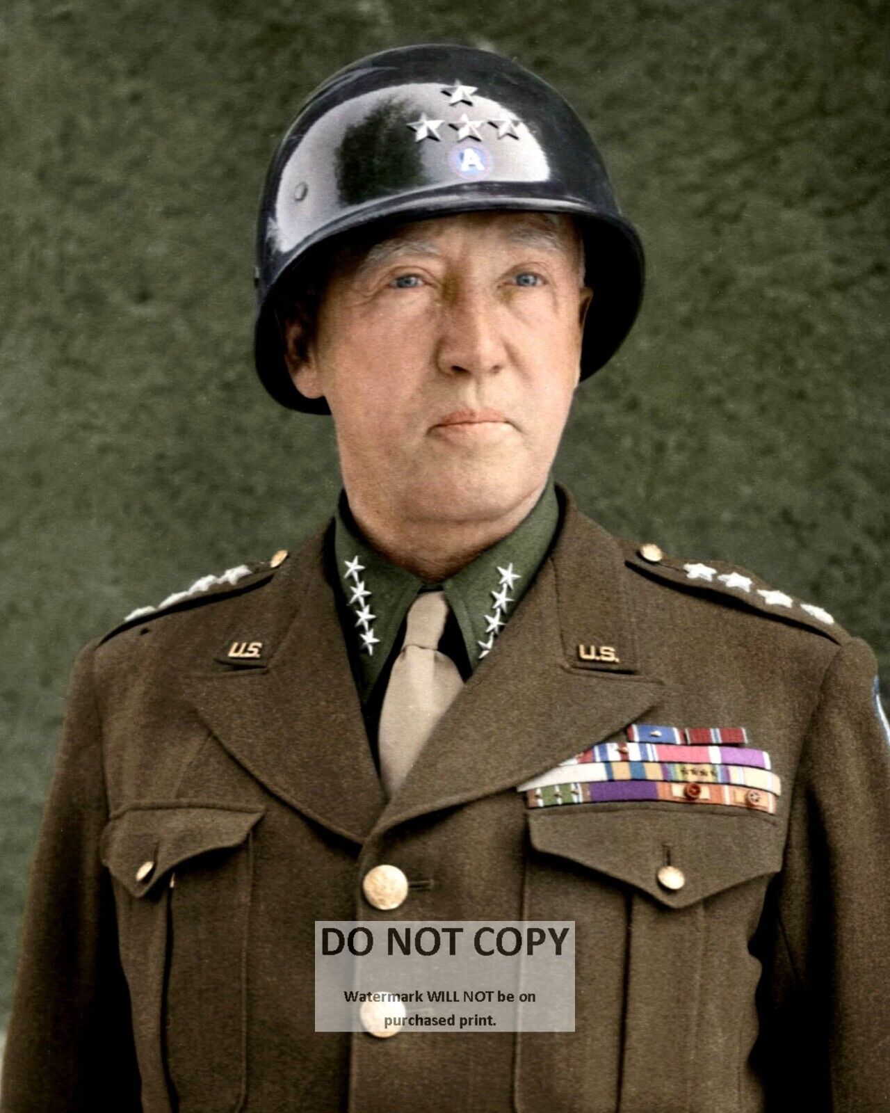 GENERAL GEORGE S. PATTON IN 1945 U.S. ARMY - 8X10 PHOTO (EP-220)