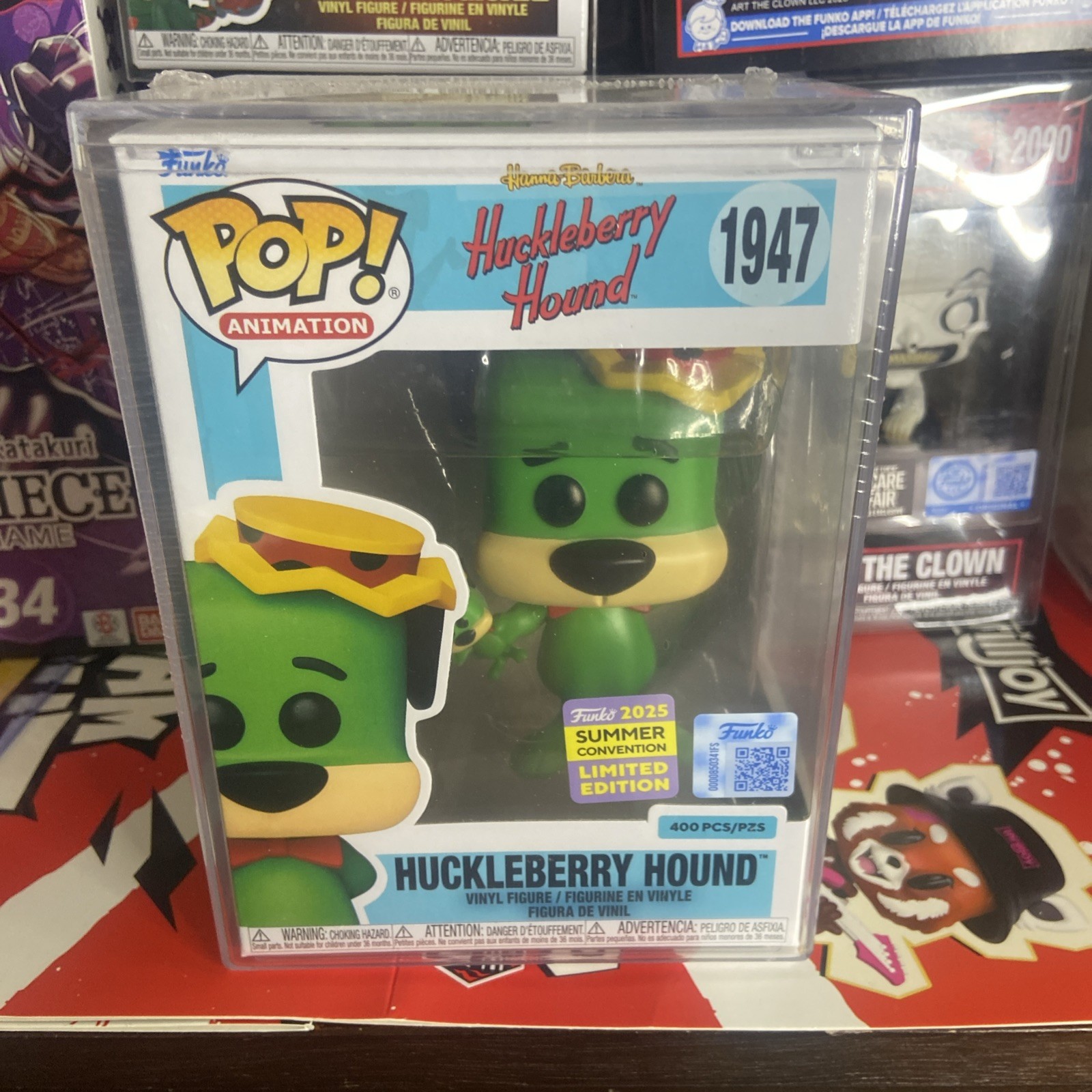 FUNKO HUCKLEBERRY HOUND GREEN 2025 SDCC SHARED #1947 LE 400 + Sealed Case FUNKO HUCKLEBERRY HOUND GREEN 2025 SDCC SHARED #1947 LE 400 + Sealed Case