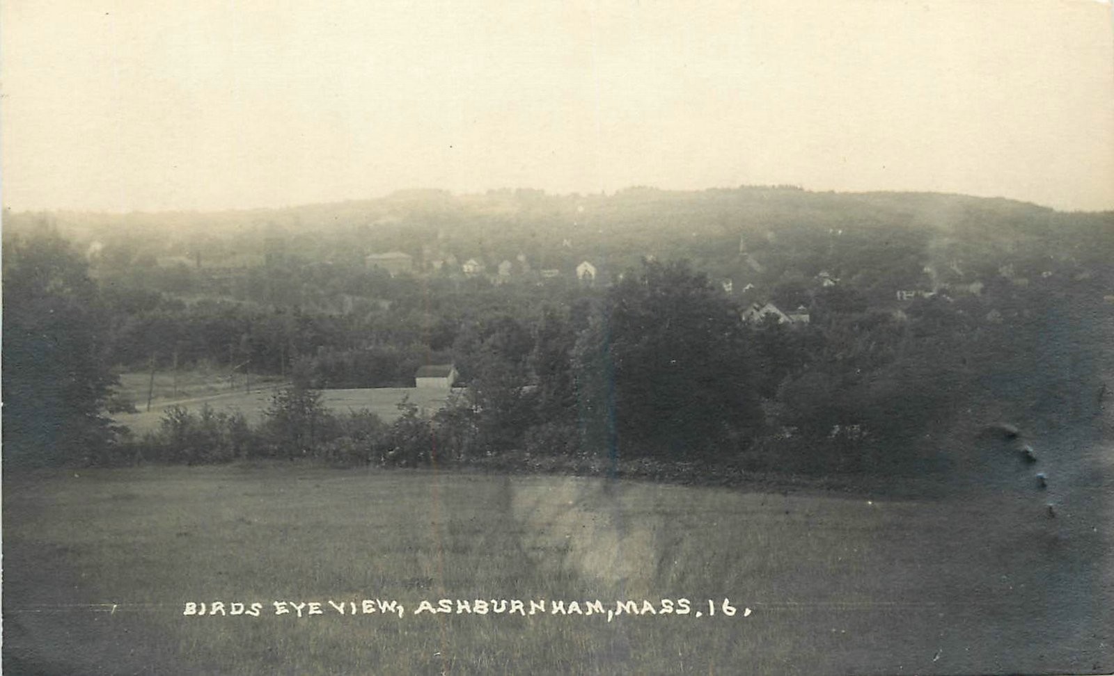 1920 Ashburnham Massachusetts Birdseye View #16 RPPC Postcard 25-9259
