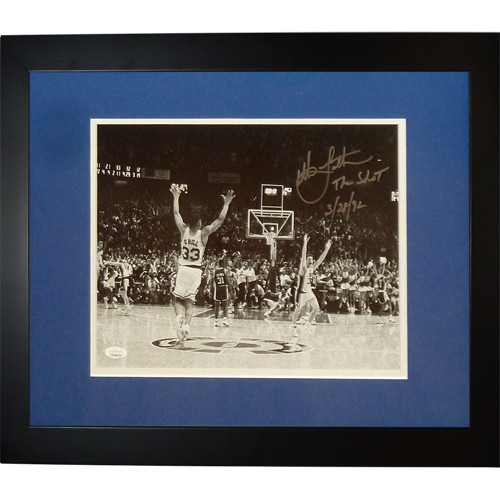 Christian Laettner Autographed Duke Blue Devils (The Shot Celebration Horiz BW) Christian Laettner Autographed Duke Blue Devils (The Shot Celebration Horiz BW)