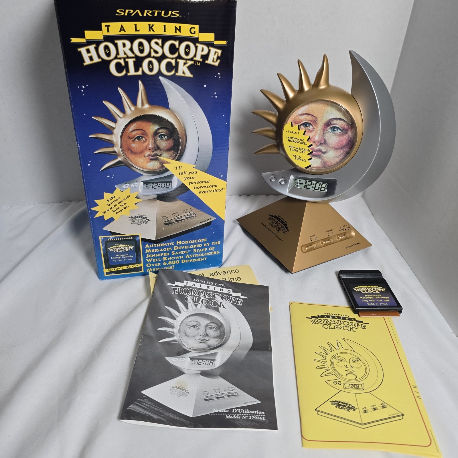 Spartus Talking Horoscope Clock Jennifer Sands Staff w/ Card NOS 179361 VTG Prop Spartus Talking Horoscope Clock Jennifer Sands Staff w/ Card NOS 179361 VTG Prop