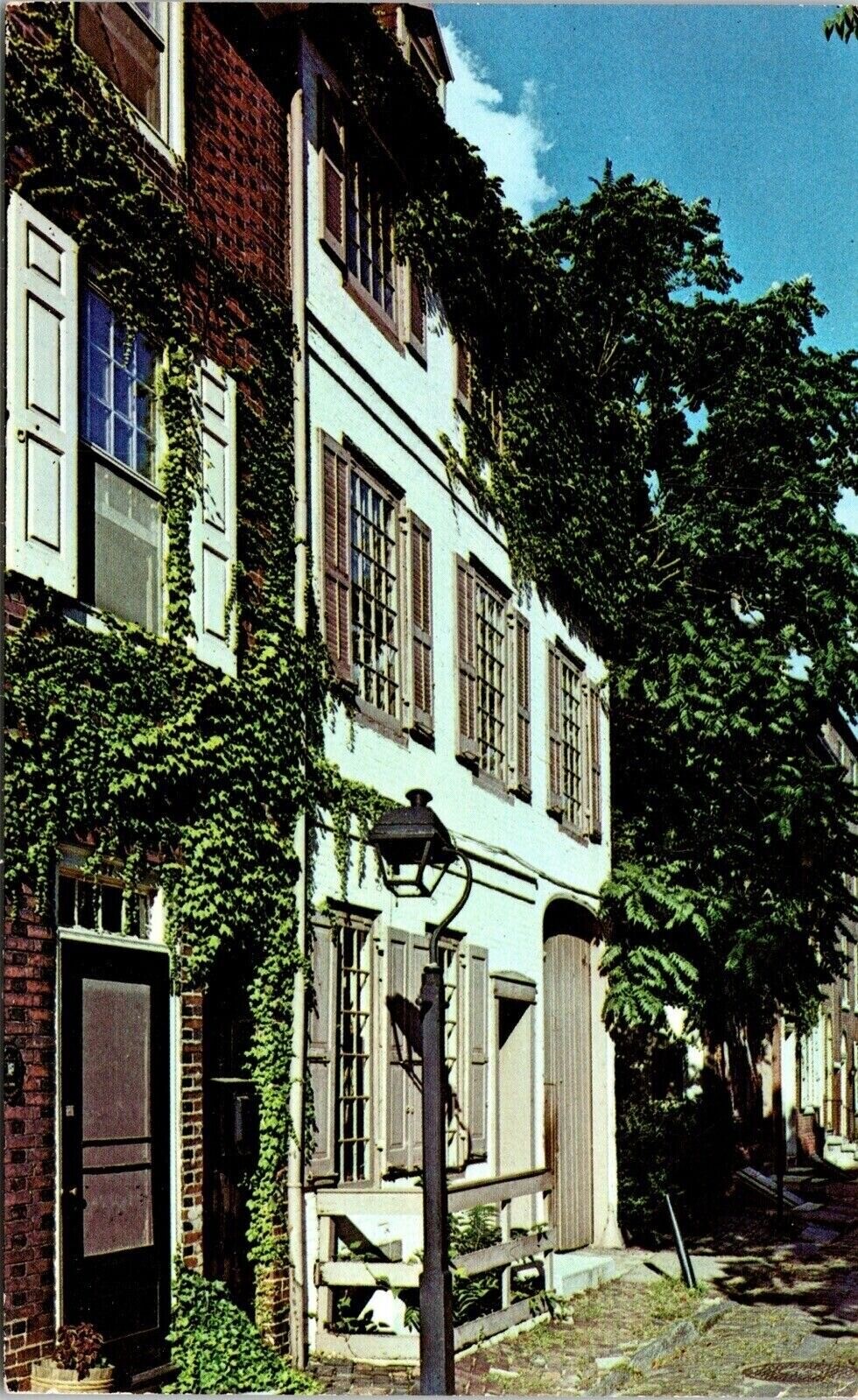 Philadelphia Pennsylvania Elfreths Alley Wob Note Pm Postcard