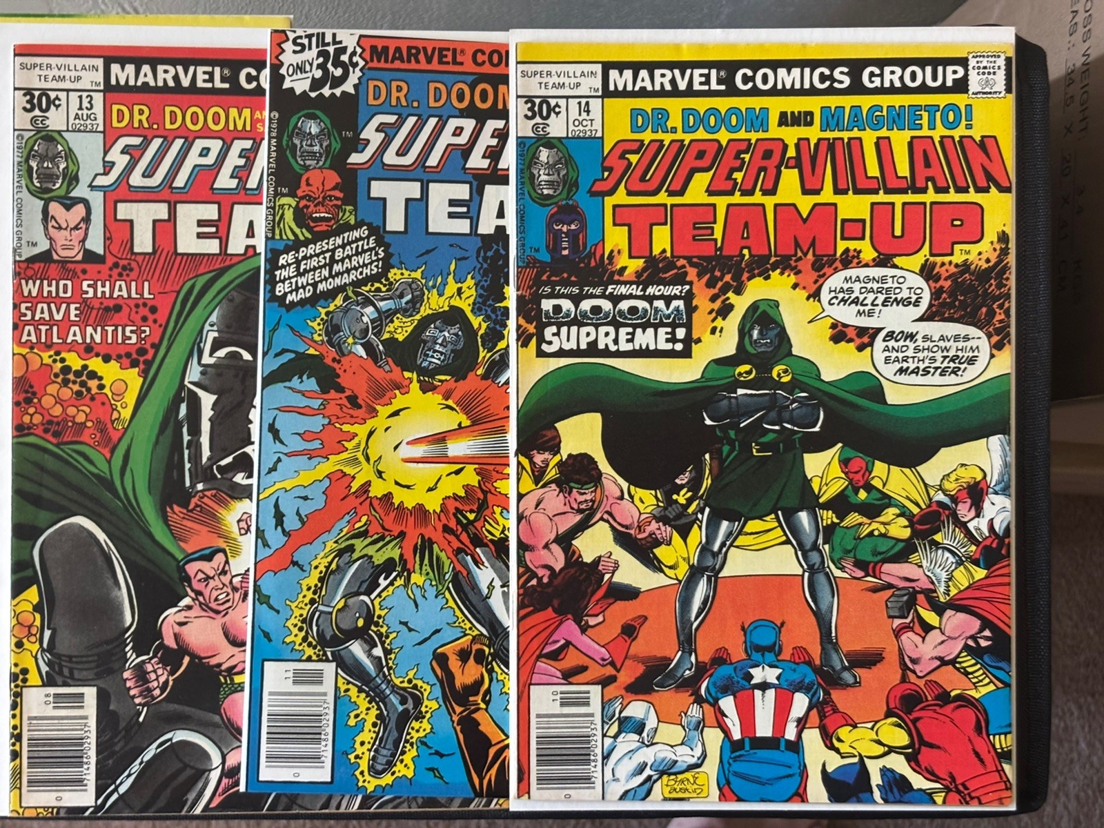 Super-Villain Team-Up #8 , 13 , 14, 15 nm 9.2 9.4 4 issue lot white DOOM Super-Villain Team-Up #8 , 13 , 14, 15 nm 9.2 9.4 4 issue lot white DOOM