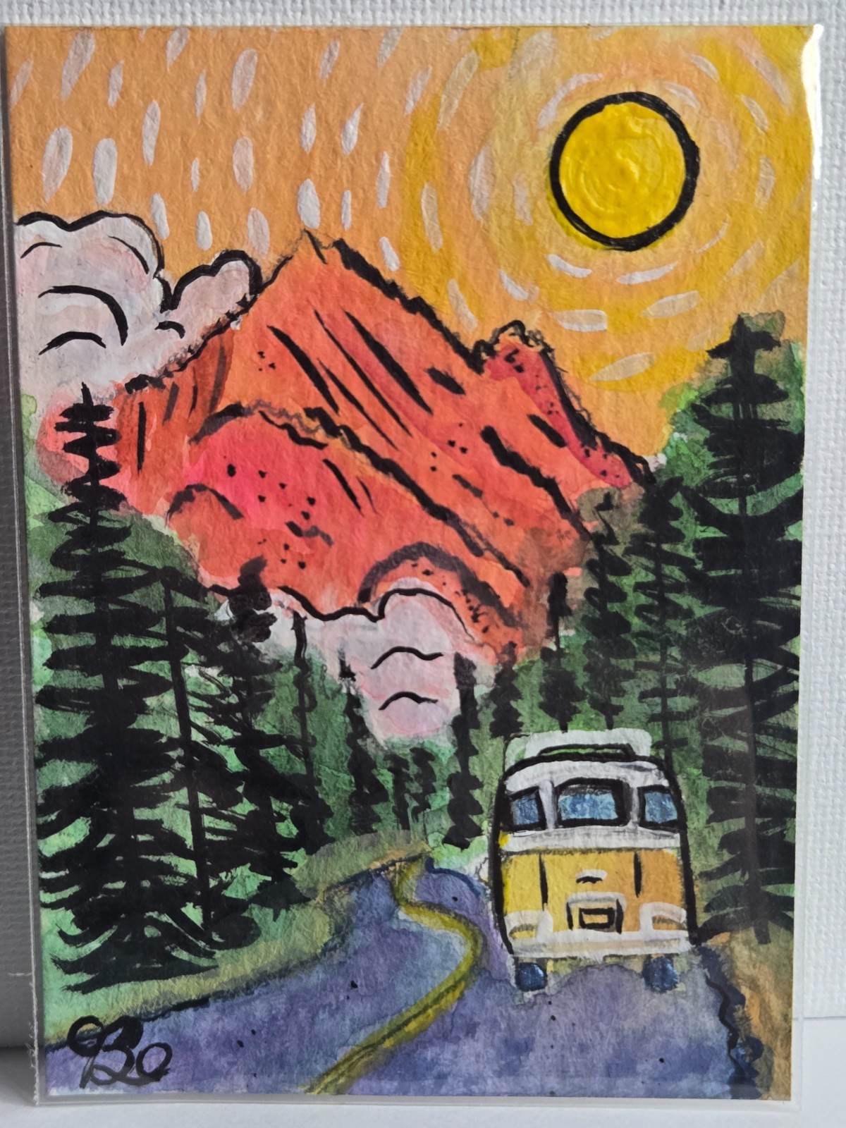 Adventure Original ACEO Art Card Hand Painted Not a Print - thecolorhauntshop Adventure Original ACEO Art Card Hand Painted Not a Print - thecolorhauntshop