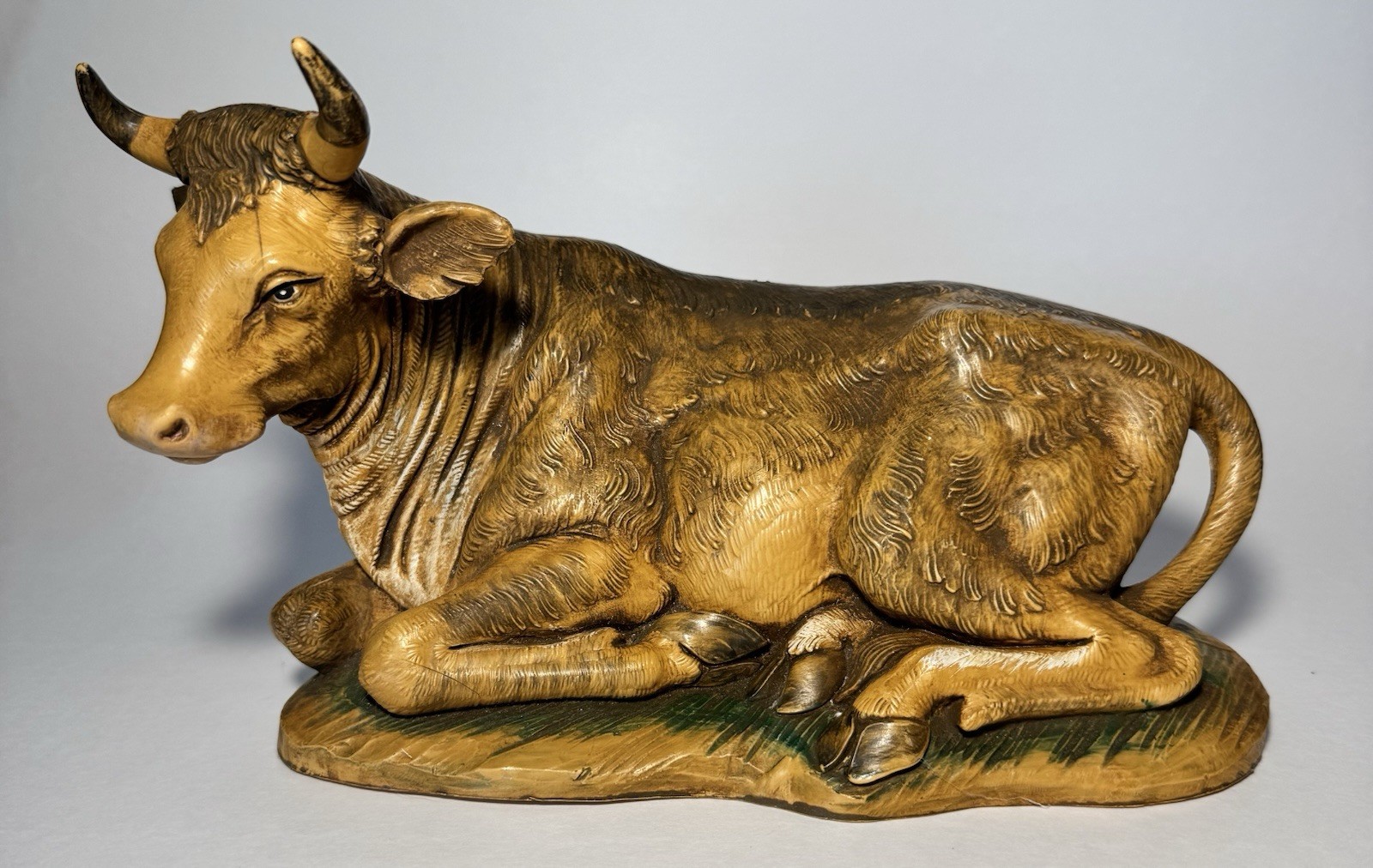 VTG Rare Fontanini Ox 12” Scale Nativity Animal Simonetti Italy Spidermark VTG Rare Fontanini Ox 12” Scale Nativity Animal Simonetti Italy Spidermark