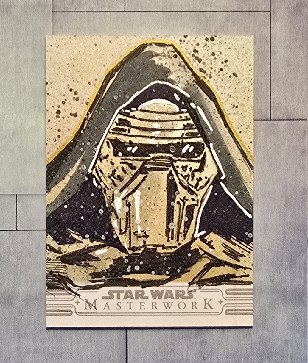 2025 Topps Star Wars Masterwork KYLO REN Sketch by Zack Woolsey