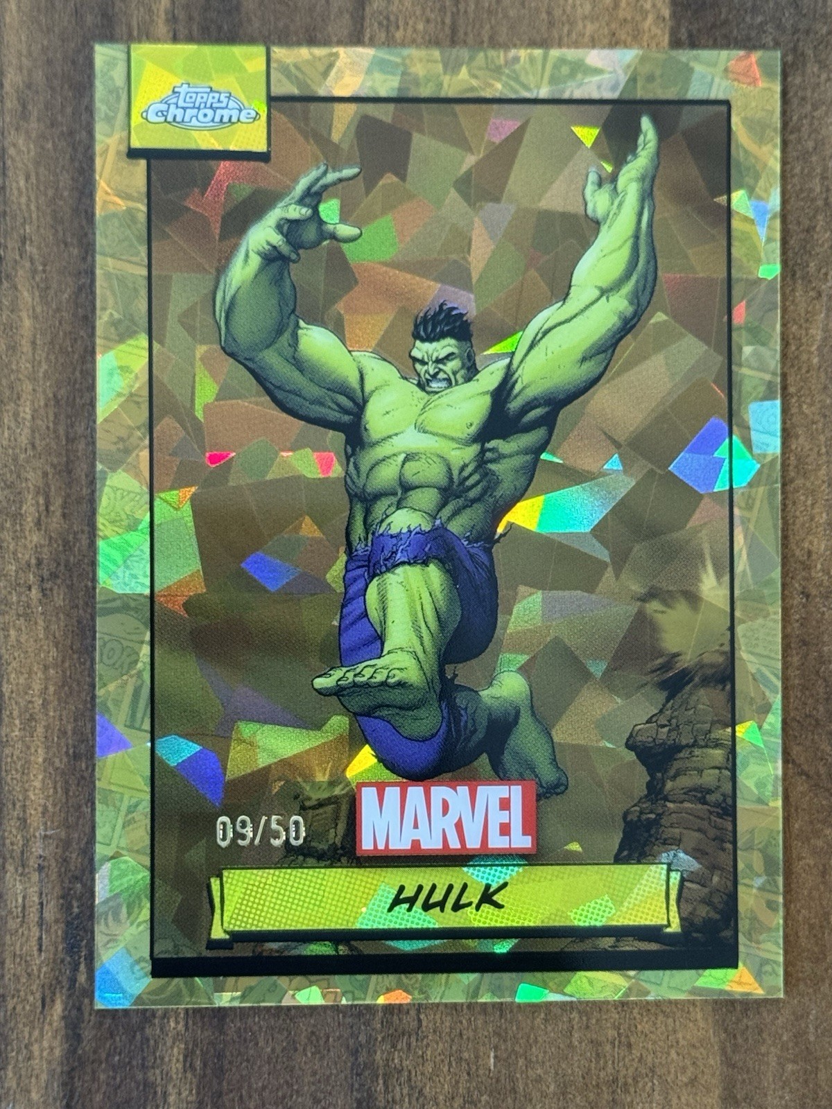 2024 Topps Chrome Marvel Sapphire HULK Gold Sapphire /50 2024 Topps Chrome Marvel Sapphire HULK Gold Sapphire /50