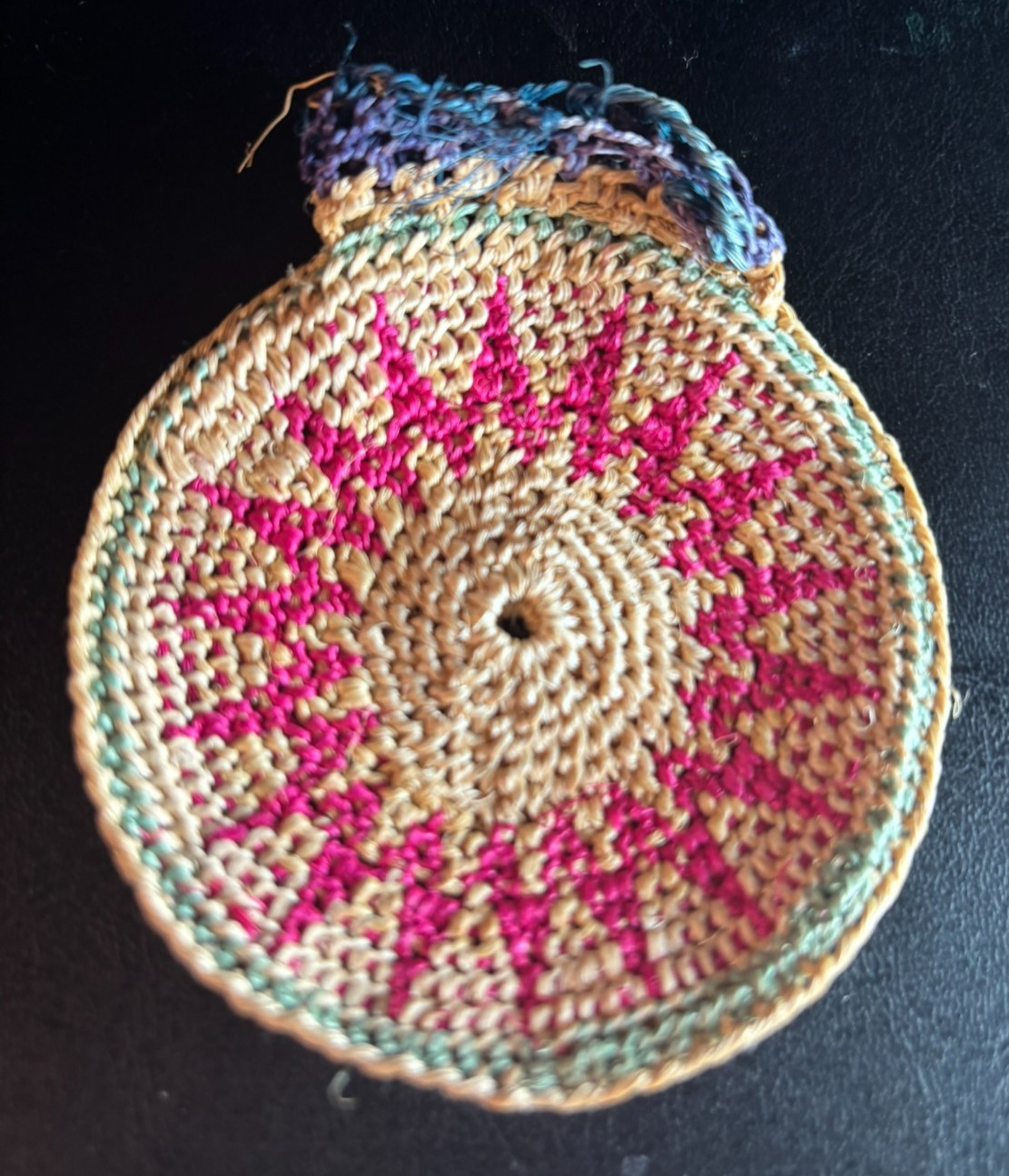 Vintage Mayan Tapestry Crochet Wool Bolsita Miniature Coin Purse 3" Folk Art 50s Vintage Mayan Tapestry Crochet Wool Bolsita Miniature Coin Purse 3" Folk Art 50s