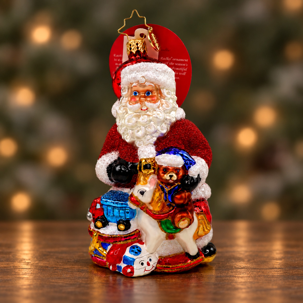 Christopher Radko Christmas Ornament Santa's Ton of Toys New Tags Retired 5" Christopher Radko Christmas Ornament Santa's Ton of Toys New Tags Retired 5"