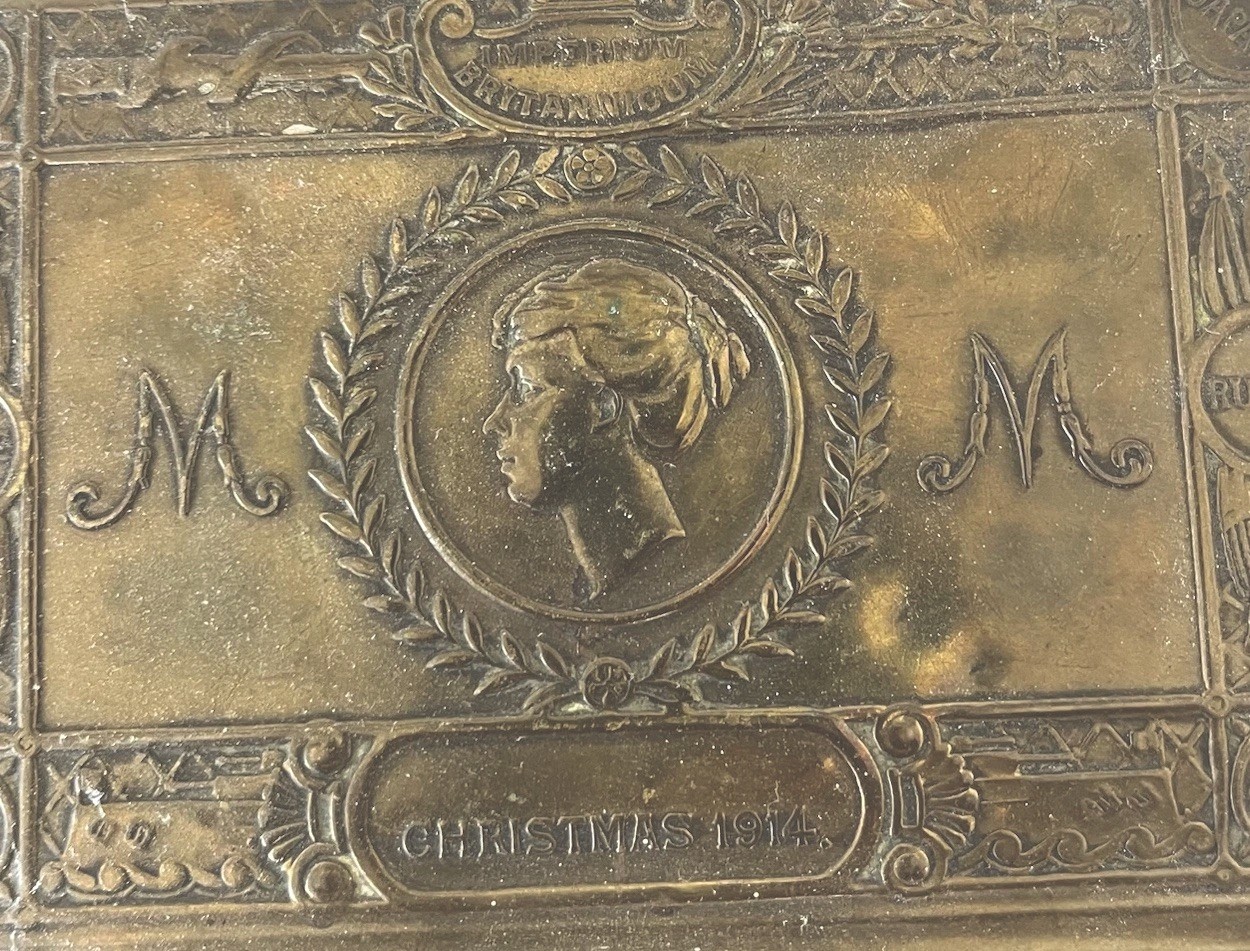 Antique Vintage Brass Box 1914 WWI Antique Vintage Brass Box 1914 WWI
