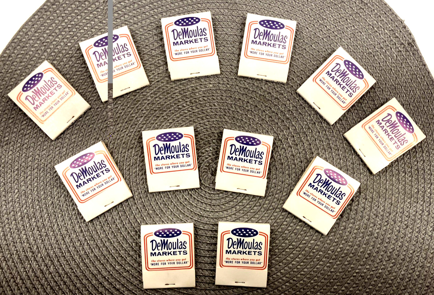 Vintage 1976 Bicentennial Lot of 12 Match Books Set. Unstruck. Demoulas Markets. Vintage 1976 Bicentennial Lot of 12 Match Books Set. Unstruck. Demoulas Markets.