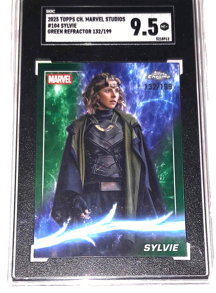2025 Topps Chrome Loki's "SYLVIE" Green Refractor 132/199 SGC 9.5 MINT+ 2025 Topps Chrome Loki's "SYLVIE" Green Refractor 132/199 SGC 9.5 MINT+