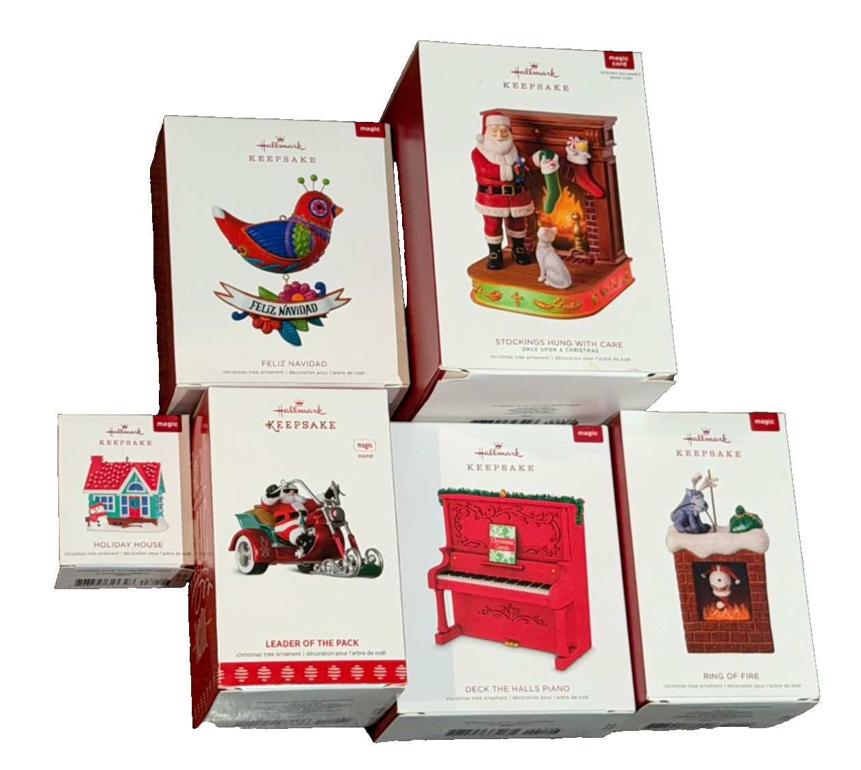 Lot of 6 Hallmark 2017-2018 MAGIC Ornaments Lot of 6 Hallmark 2017-2018 MAGIC Ornaments