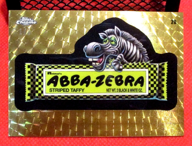 2026 Topps Wacky Packages Superfractor 1/1 Abba-Zebra #20 Card in One Touch 2026 Topps Wacky Packages Superfractor 1/1 Abba-Zebra #20 Card in One Touch