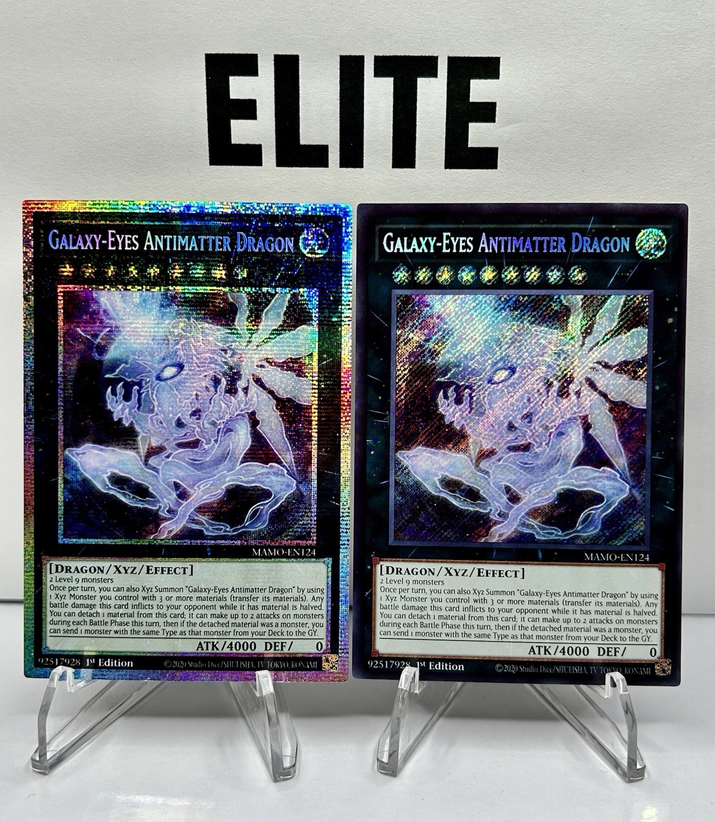 Yugioh Galaxy-Eyes Antimatter Dragon Starlight + Secret Rare MAMO-EN124 1st Ed Yugioh Galaxy-Eyes Antimatter Dragon Starlight + Secret Rare MAMO-EN124 1st Ed