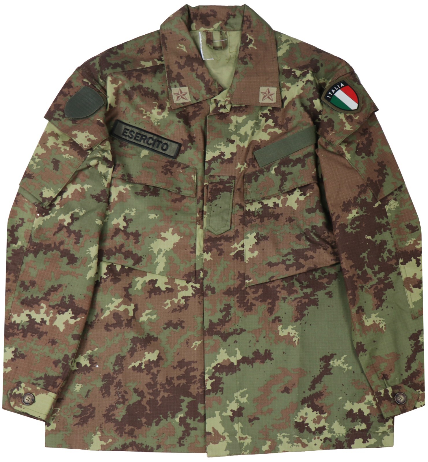 Large - Italian Esercito Army Vegetato Field Jacket Army Uniform with Patches Large - Italian Esercito Army Vegetato Field Jacket Army Uniform with Patches