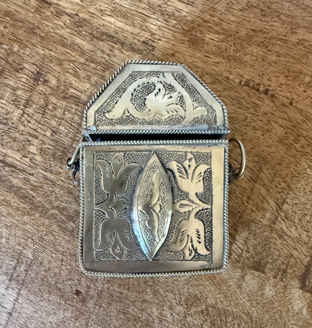 19th Century Silver Repoussé Tibetan Gau (ghau) Amulet Box