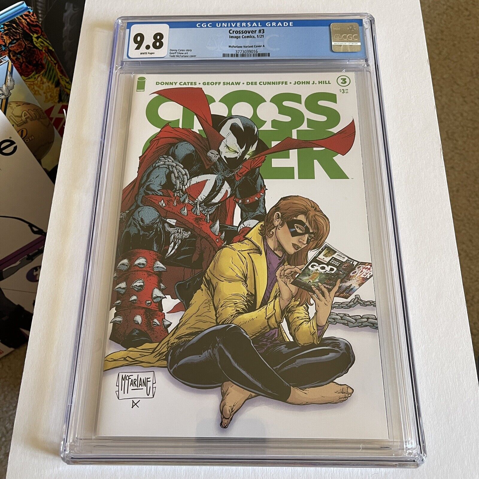 Crossover #3 (Cover F) SPAWN variant Cover - CGC NM/M 9.8 White Pages McFarlane
