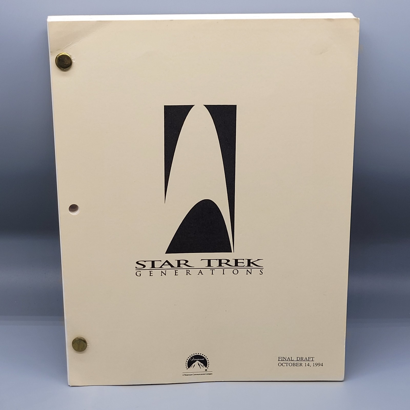 Vtg Star Trek Generations Film Screenplay October 14 1994 Final Draft 125 Pages Vtg Star Trek Generations Film Screenplay October 14 1994 Final Draft 125 Pages