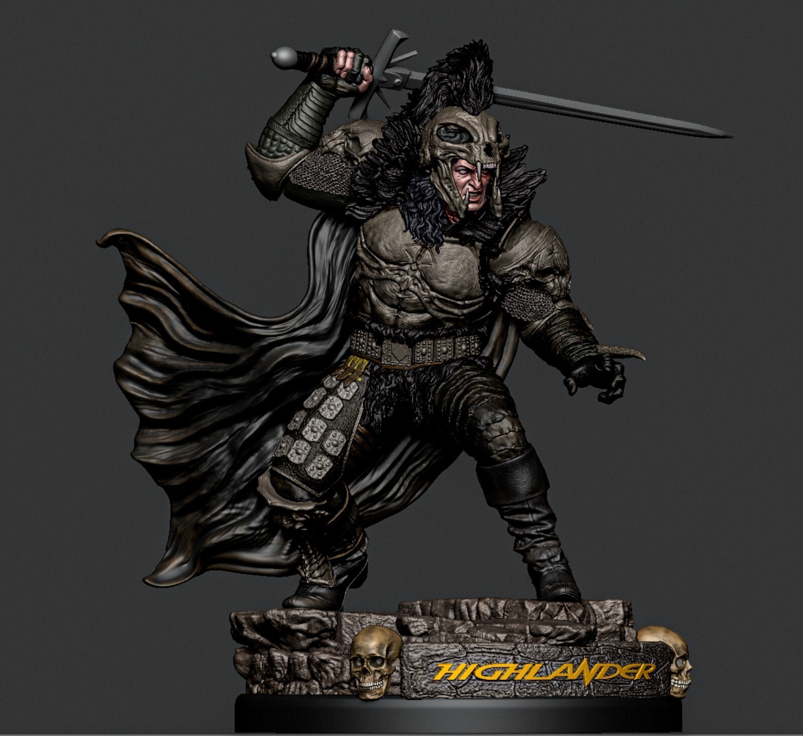 1:6 The Kurgan Highlander 1986 Fan Art UNPAINTED Resin Garage Kit 1:6 The Kurgan Highlander 1986 Fan Art UNPAINTED Resin Garage Kit