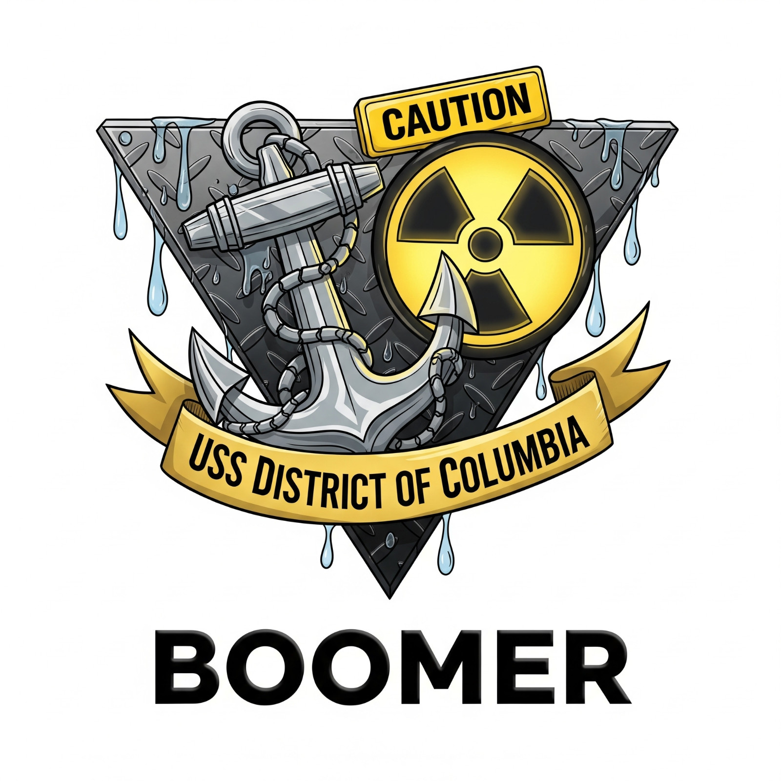 USS District Of Columbia Decal - USN SSBN Boomer Decal - 4" PRIOR SERVICE Decal USS District Of Columbia Decal - USN SSBN Boomer Decal - 4" PRIOR SERVICE Decal