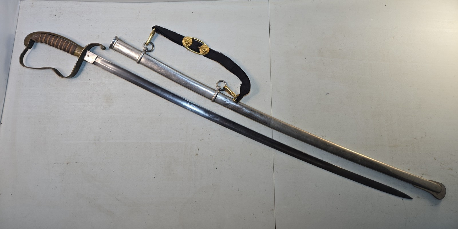 WWI Bavarian Model 1855 Infantry Officers Sword w/Scabbard - Etched WWI Bavarian Model 1855 Infantry Officers Sword w/Scabbard - Etched
