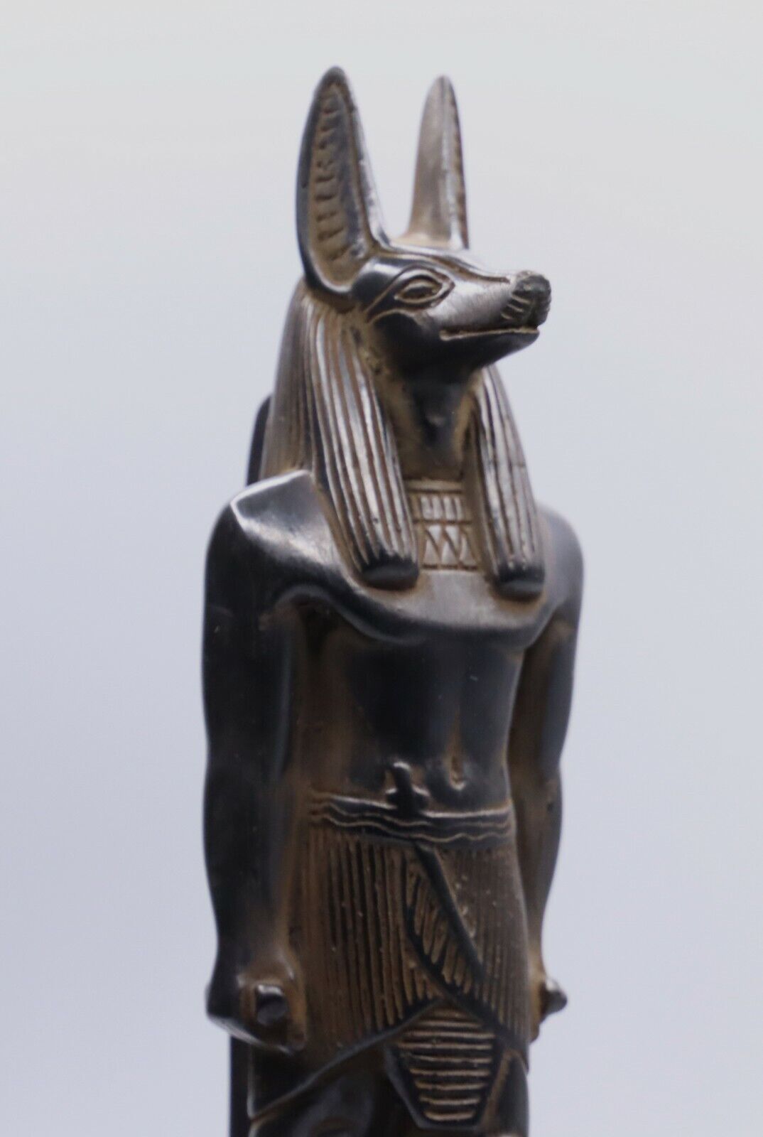 ANCIENT EGYPTIAN STATUE ANTIQUES ANUBIS GOD DEITY EGYPT BLACK STONE