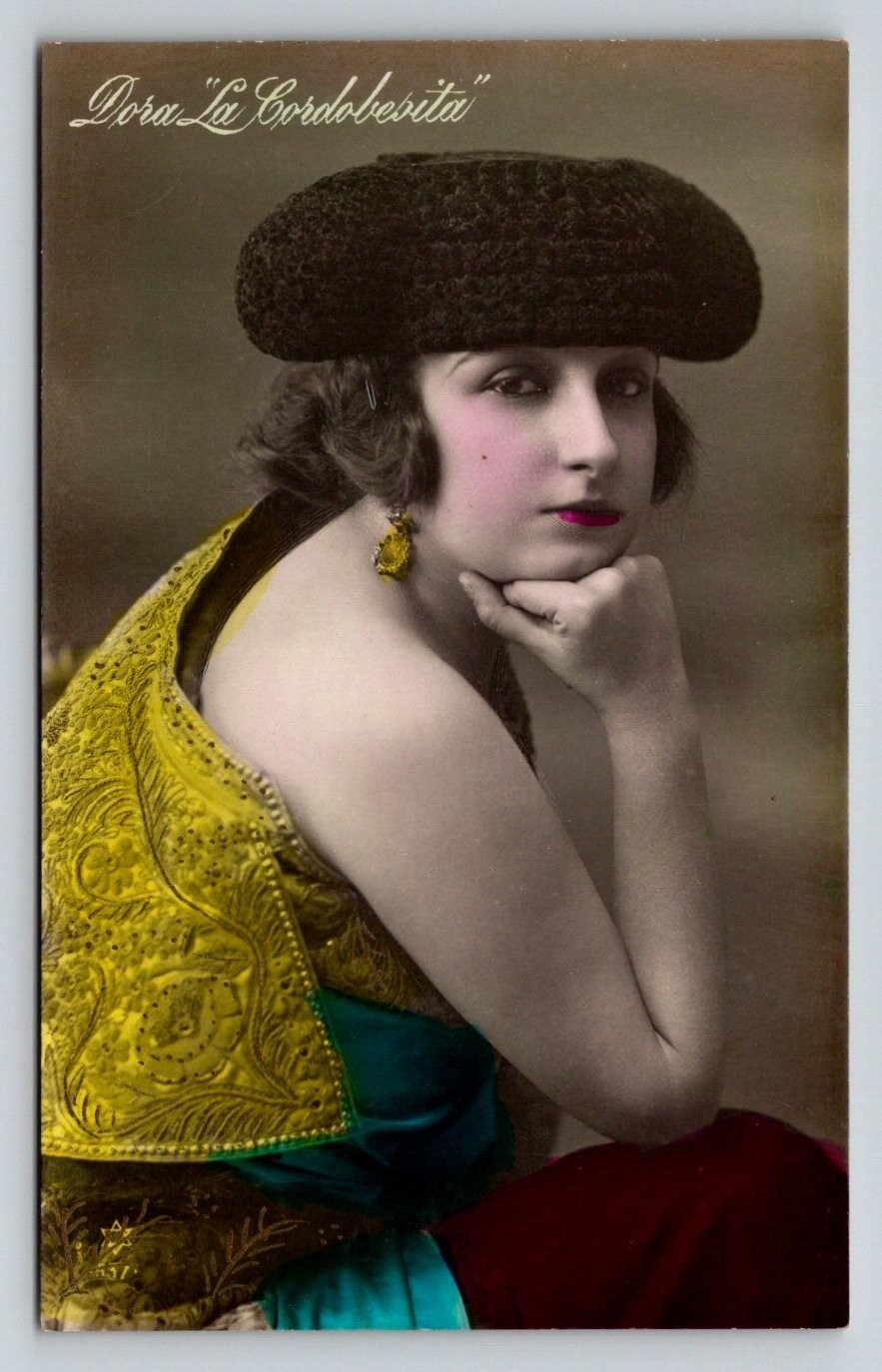 Dora "La Cordobesita" Spanish Bullfighter Costume RPPC Postcard Margara Spain Dora "La Cordobesita" Spanish Bullfighter Costume RPPC Postcard Margara Spain