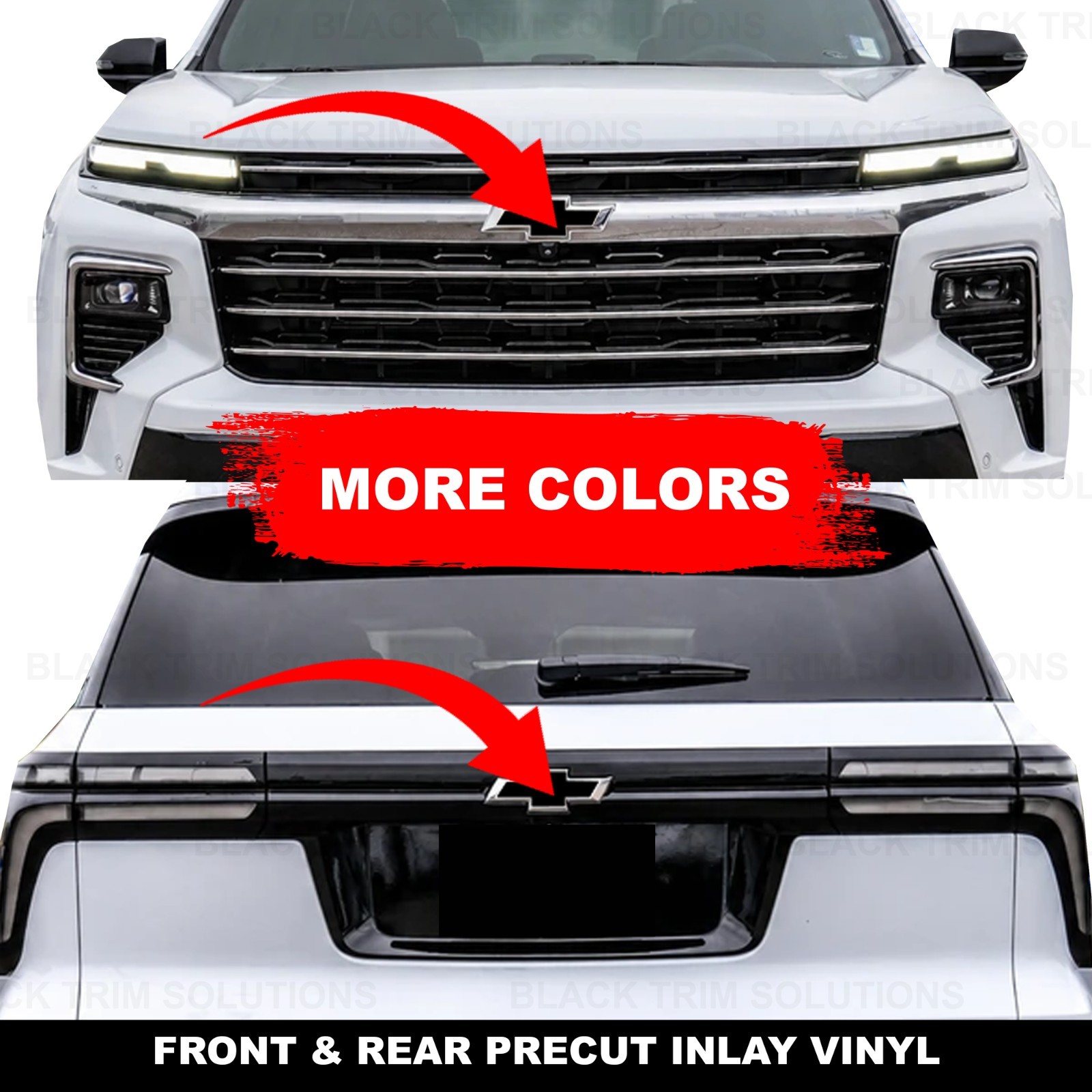 For 2024-2026 Chevy Traverse PreCut Vinyl DECALS on Front & Rear Emblem 2025 For 2024-2026 Chevy Traverse PreCut Vinyl DECALS on Front & Rear Emblem 2025
