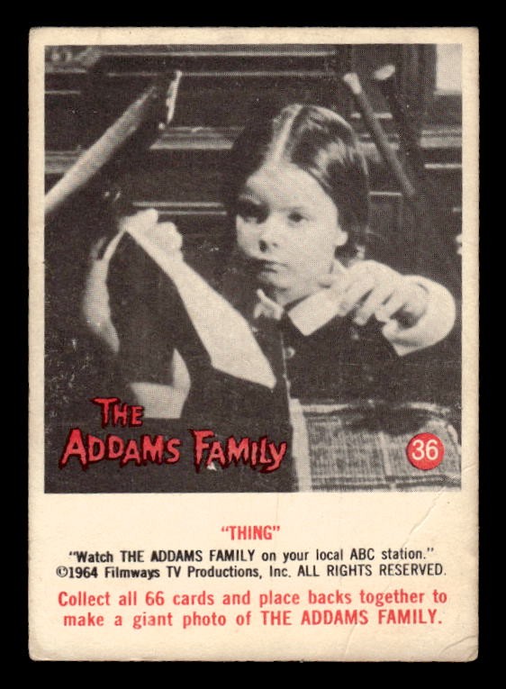"Thing" 1964 Donruss The Addams Family #36