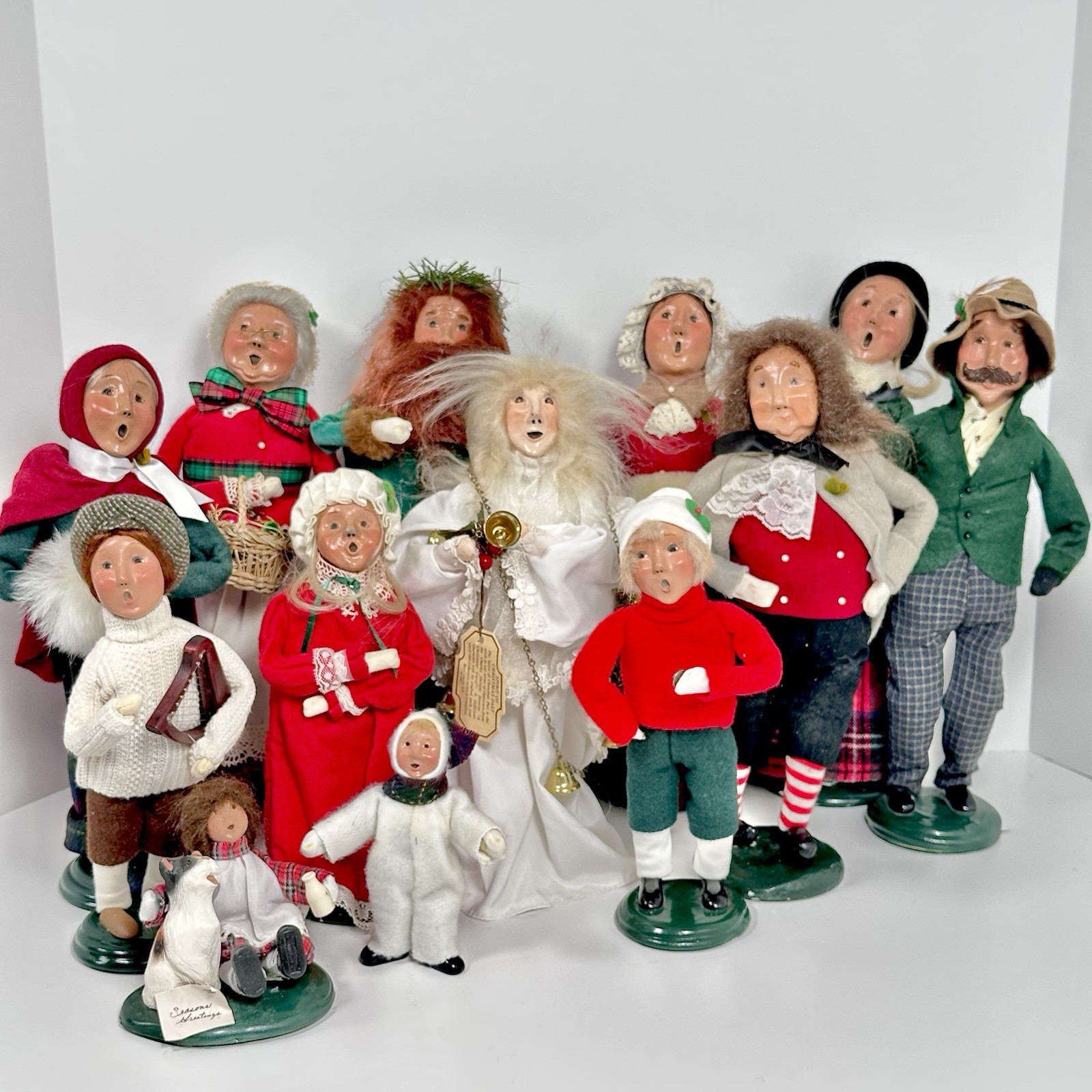 Byers Choice Carolers Lot Of 13 - Mixed Scrooge, Children & Adults  As Is