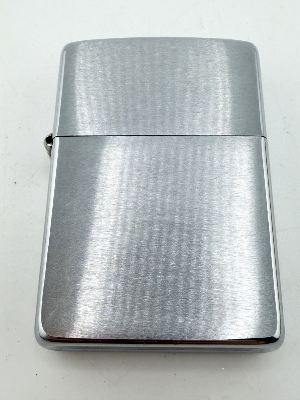 Vintage 1974 Zippo Lighter Brushed Chrome Working USA      