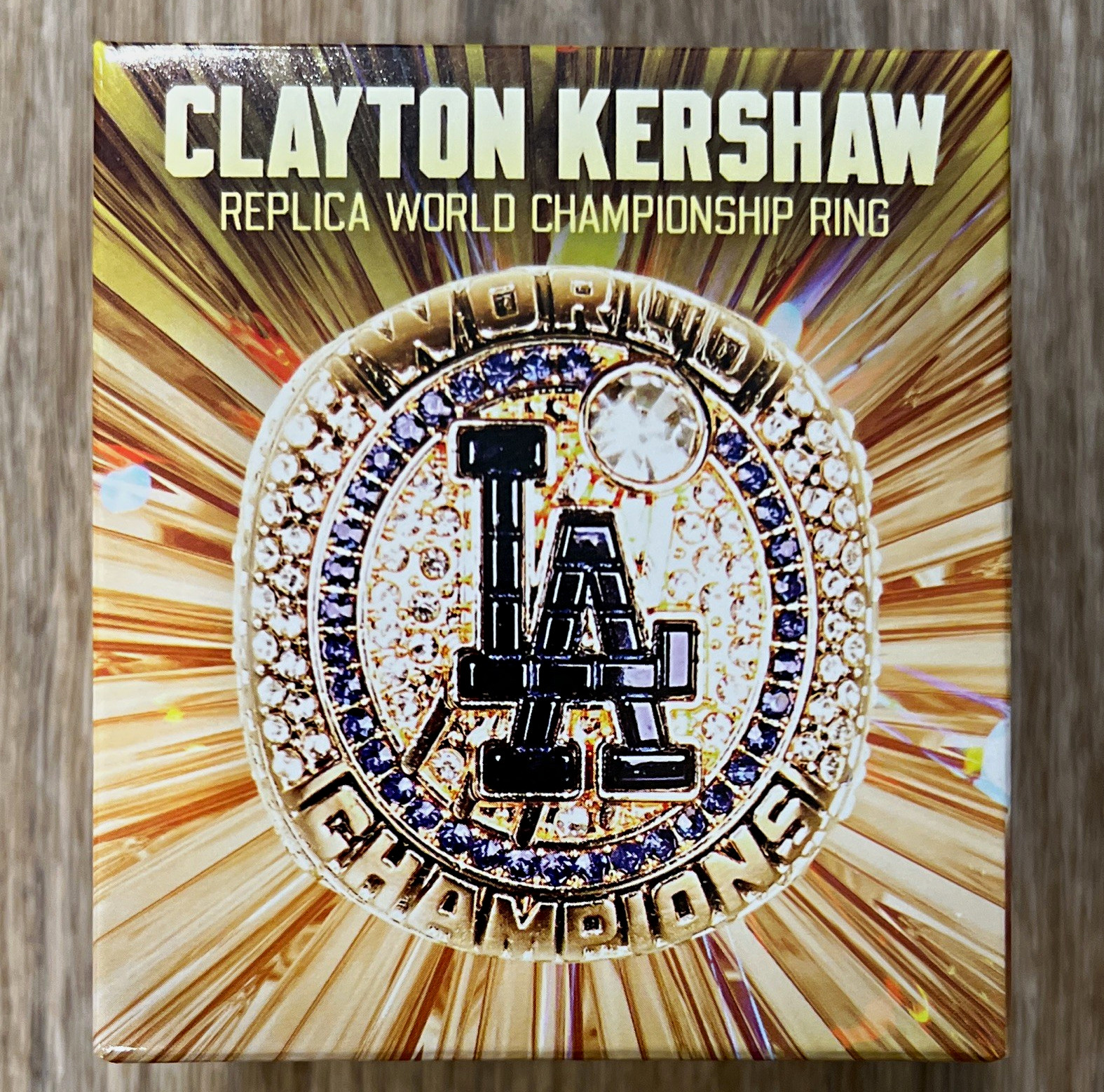 KloanZ Inc. Clayton Kershaw LA Dodgers #22 Replica Championship Ring Crystal KloanZ Inc. Clayton Kershaw LA Dodgers #22 Replica Championship Ring Crystal