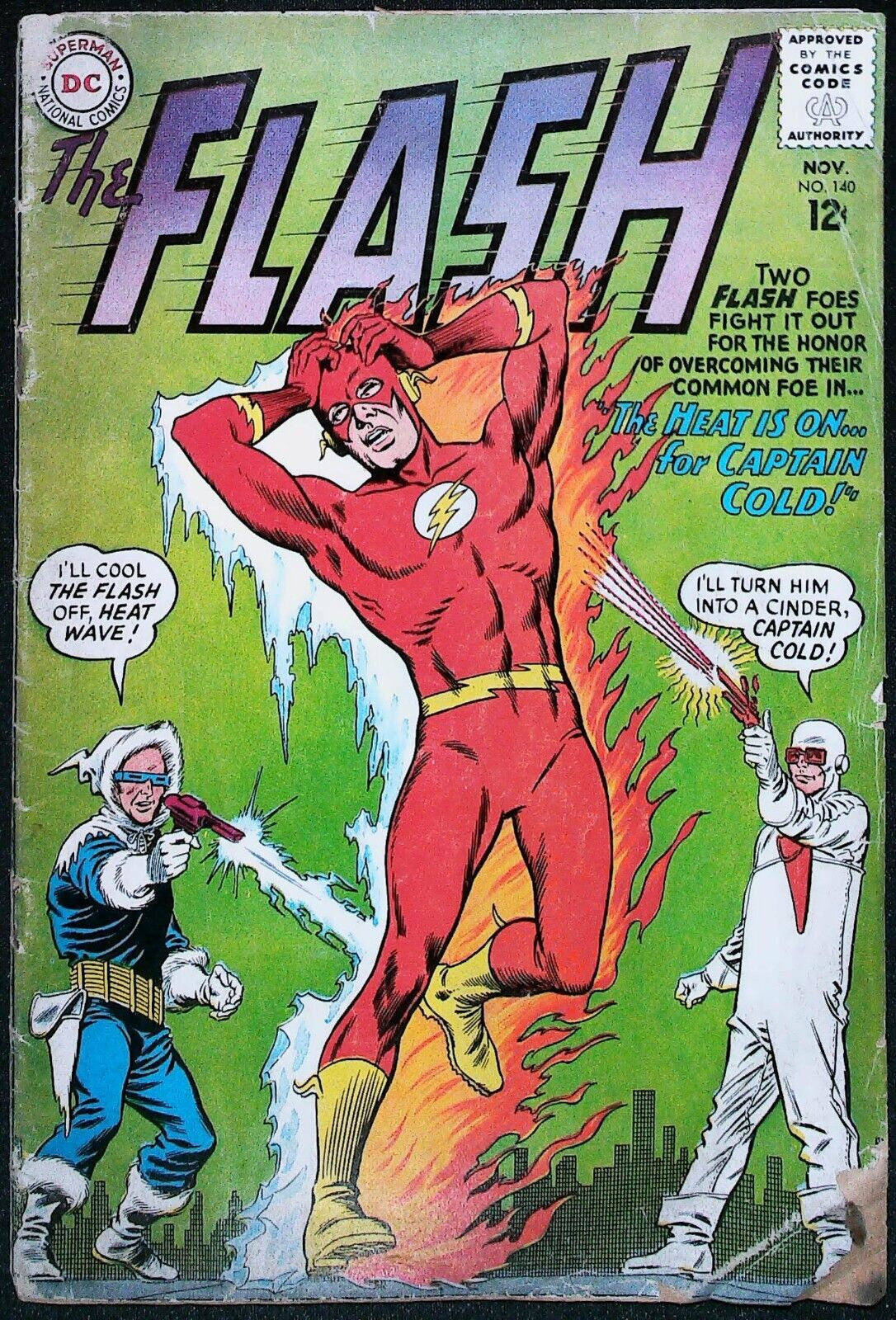 The Flash #140 Vol 1 (1963) KEY *1st App Of Heat Wave* - DC - Cover Detached