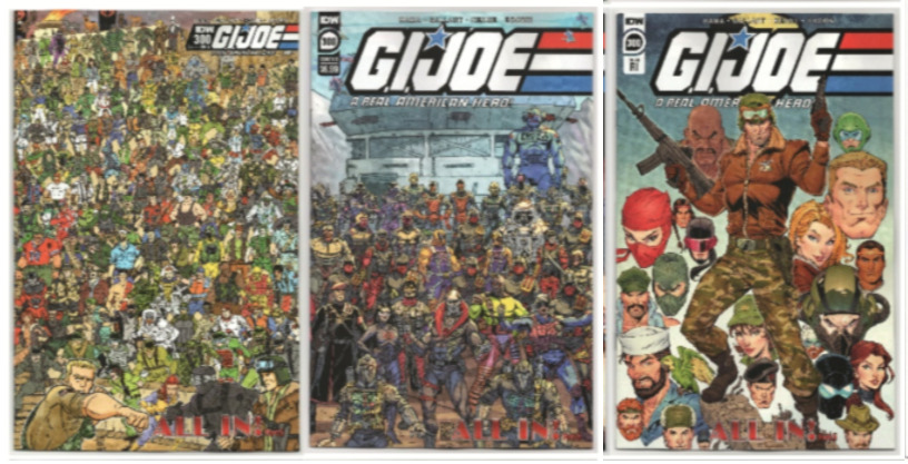 G.I. Joe Real American Hero #300 A B & 1:10 INCENTIVE Variant SET Lot 2022