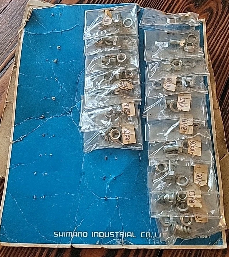 (x24) NOS Vintage Shimano Rear Derailleur Cable Fixing Stop Bolt Set #525-9068 (x24) NOS Vintage Shimano Rear Derailleur Cable Fixing Stop Bolt Set #525-9068
