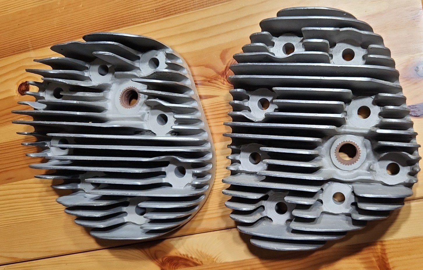Vintage Harley Davidson 45 WL WLA Servicar No 6 Aluminum Cylinder Heads Pair OEM