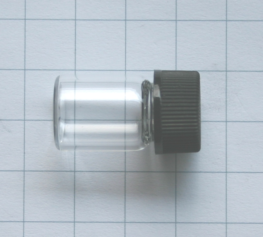 Empty spare glass vial to store gallium bromium cesium thorium or uranium Empty spare glass vial to store gallium bromium cesium thorium or uranium