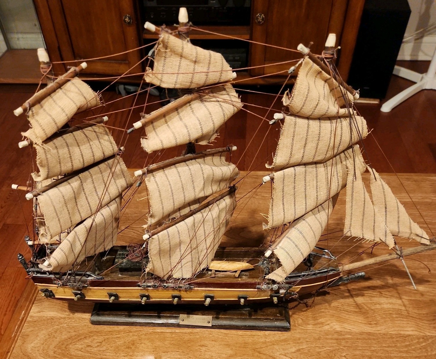 Vintage Fragata Espanola siglo 1780 ship 21X17X4 beautiful rare find Vintage Fragata Espanola siglo 1780 ship 21X17X4 beautiful rare find